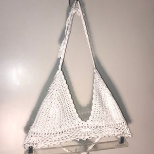 🔥Sexy🔥 Crochet White Swim Top